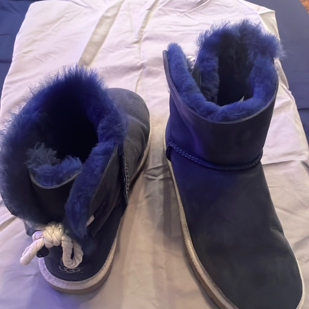 Ugg ankle boots, navy blue size 9